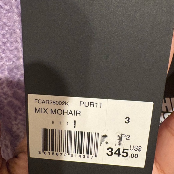 The Kooples Lilac Cable Knit Cardigan. Mix Mohair. Size L/XL. NWT.  MSRP $345 - Picture 6 of 6